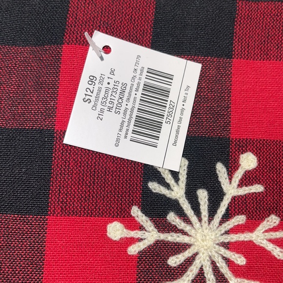 Hobby Lobby Buffalo Check Stockings - Picture 2 of 6